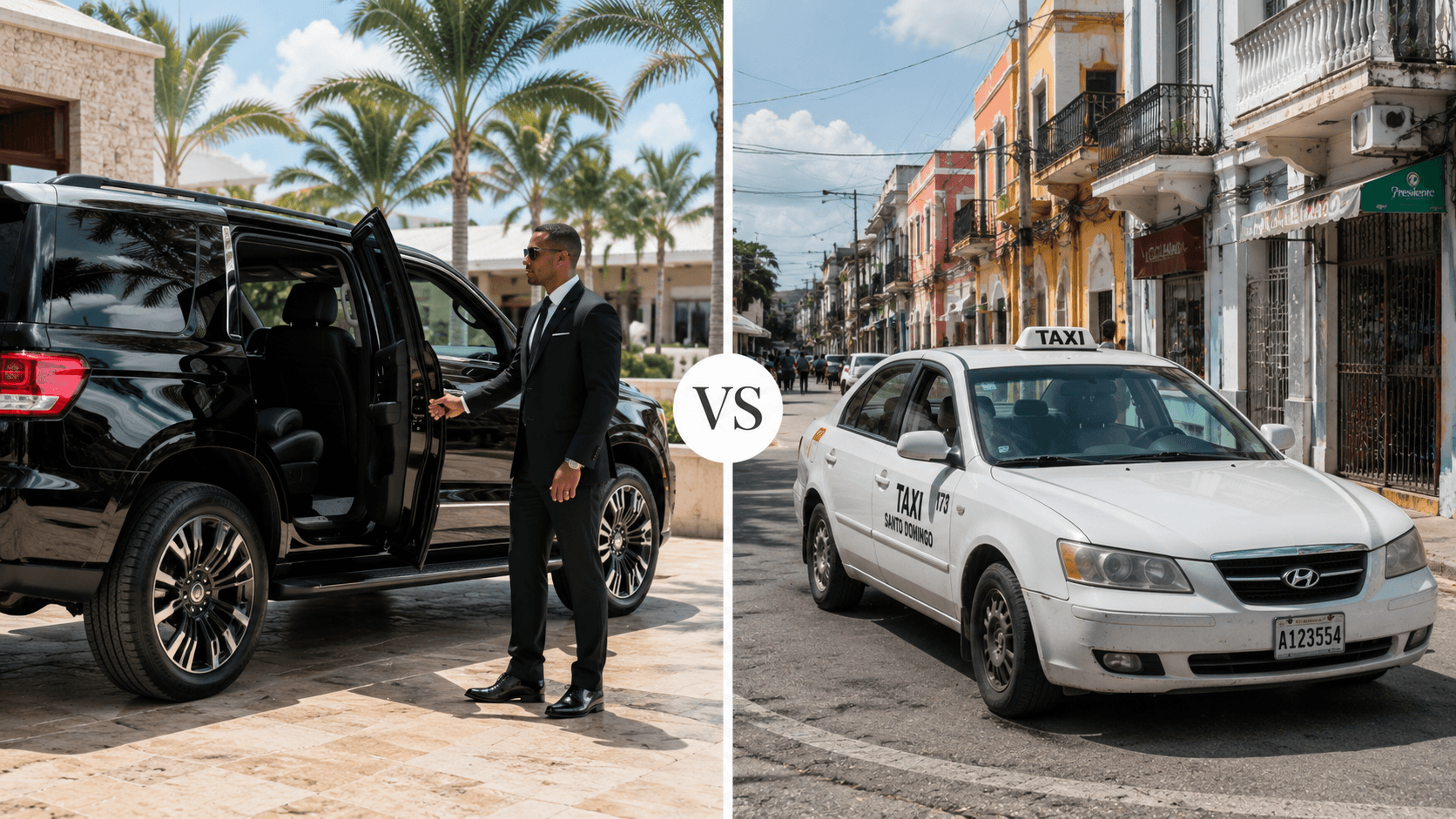Private transfer vs taxi comparison for Punta Cana airport transportation