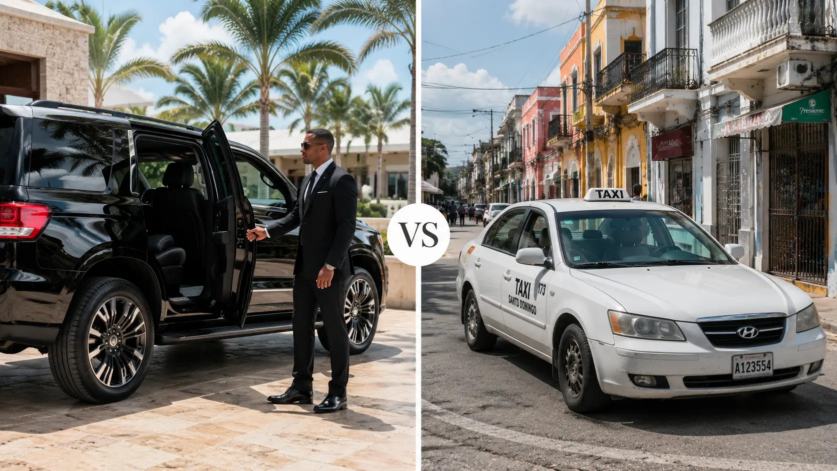 Private transfer vs taxi comparison in Punta Cana