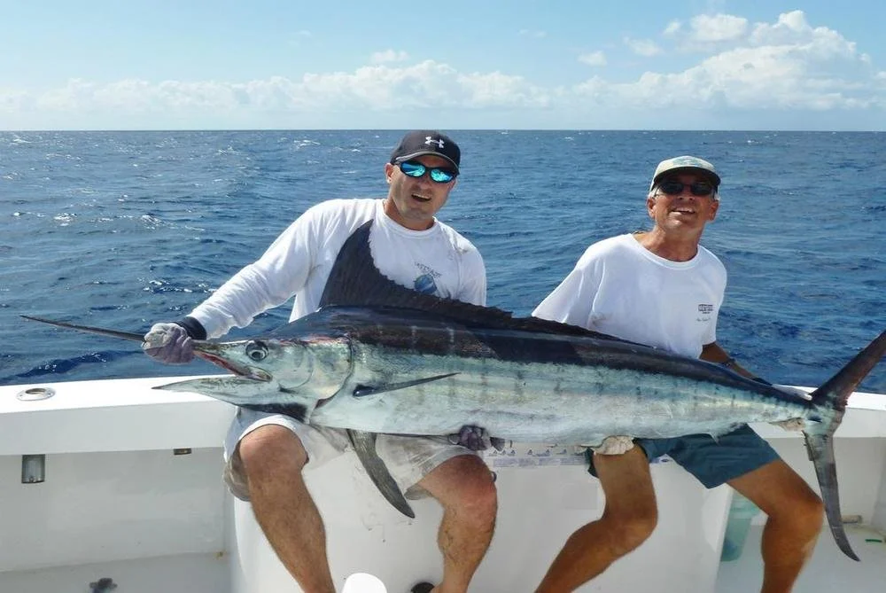 Sport fishing boat in action